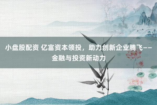 小盘股配资 亿富资本领投，助力创新企业腾飞——金融与投资新动力